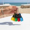 1 Pezzo Mini Pinna da Subacquea Stampata 3D Portachiavi Flipper Portachiavi Subacqueo Regalo Subacquea Novità Ciondolo Estivo Spiaggia Nuoto Per Borse