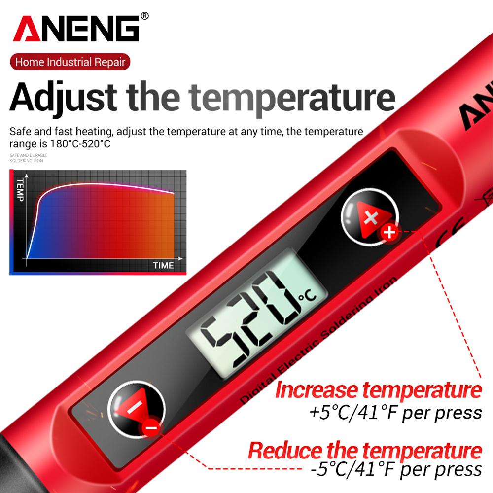 ANENG SL102 Soldering Iron Digital Adjustable Temperature 110V Plug Professional Portable Welding Repair Electric Tools Soldering Pen/soldering Gun