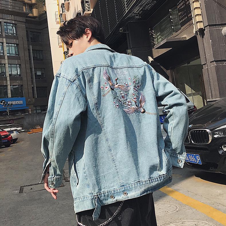Men's Denim Jacket with Large Pockets – Spring/Autumn Trend, Casual Korean-Japanese Style
