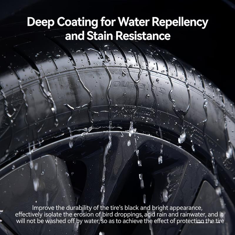 Tire Care Wax, Tire Blackening Paste, Tire Polish Coating for Car, Hydrophobic Anti-aging Tire Shine Wax, Restore Gloss & Protec