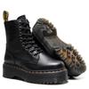 Bocanci Martin cu talpă groasă, fermoar lateral pentru femei, model lychee, botine, piele naturală, mărimi mari, bocanci înalți din piele