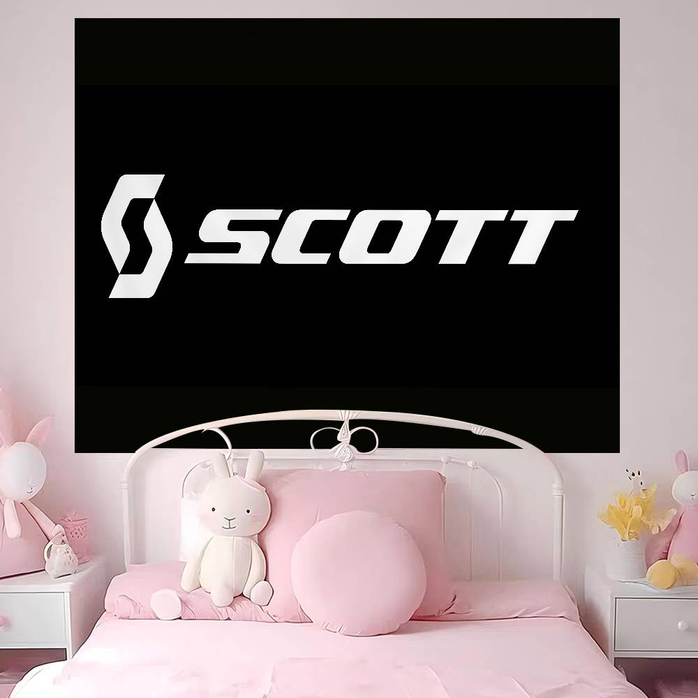 SScott Bike Logo Tapestry Art Printing Art Science Fiction Room Home Decor Wall Art Decor