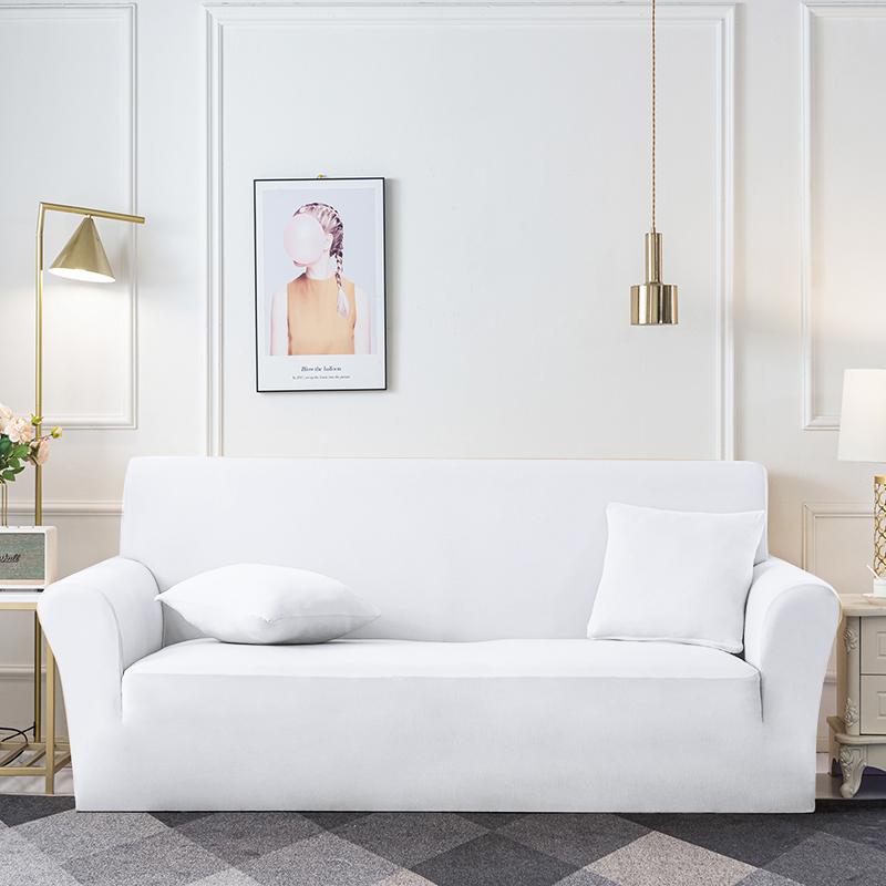 Einfarbige Sofabezüge für Wohnzimmer Elastischer Stretch Stuhlbezug Couchbezug 1/2/3/4 Sitzer Eck-L-Form Sofa Benötigt 2 Stück kaufen