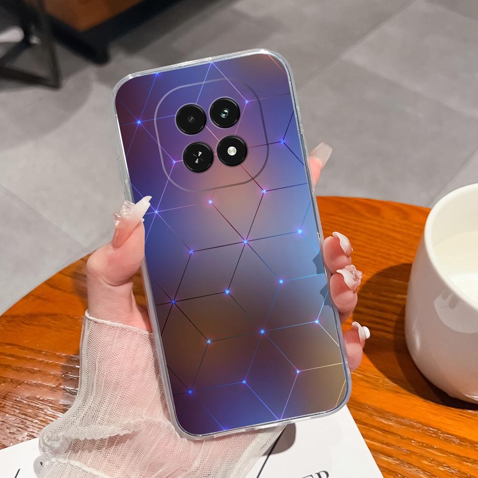 Cute Phone Case For Oppo Realme 12 13 Note 60 A3 A40 A60 V60 F27 C63 Beautiful Starry Sky Ultrathin Clear TPU Silicone Camera Protection For OPPO Capa