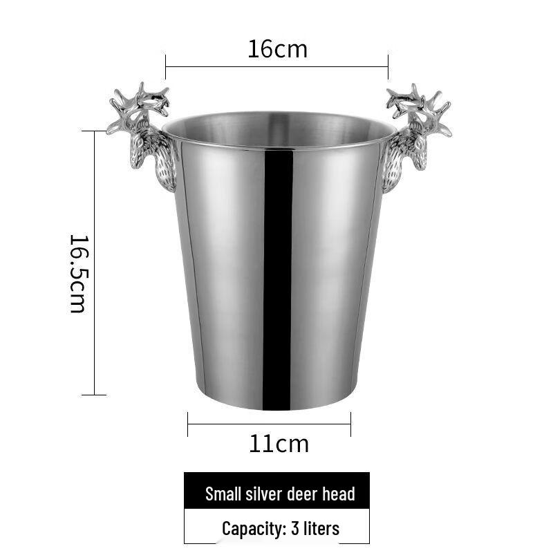 Edelstahl Hirschkopf Eiswürfelbehälter