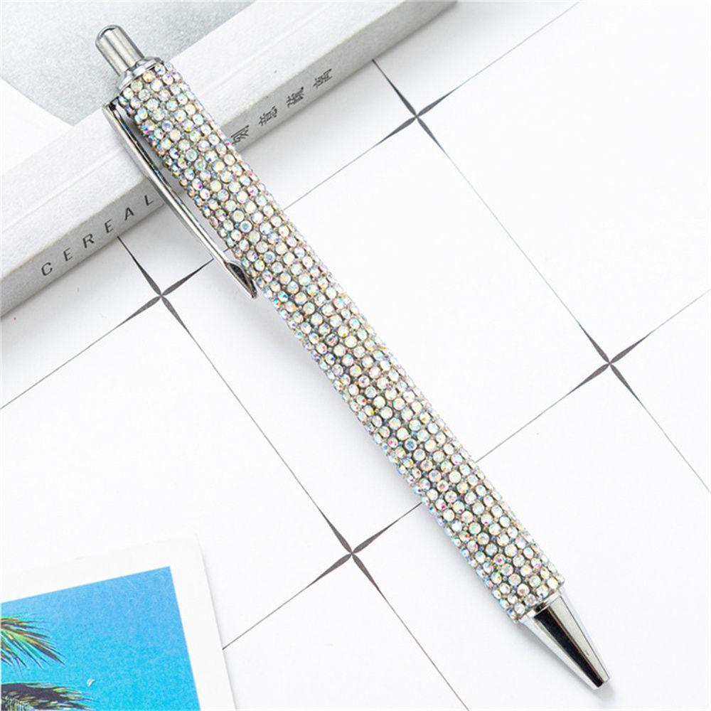 

School Supply Bright Students Sparkling Ball Pen Ballpoint Pen Signature Pen Press Pen silver