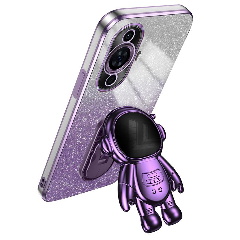 For Huawei nova 11 Pro/nova 11 Ultra Case Electroplating Phone Cover Astronaut Kickstand
