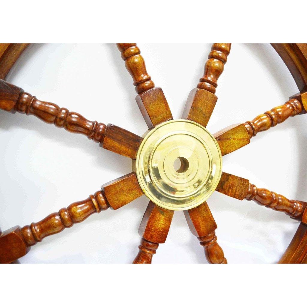 Vintage Nautische Dekoration Holzschiffsrad (36 Zoll Durchmesser) - Wanddeko - Wohnzimmer, Esszimmer, Küche, Schlafzimmer, Eingangsbereich - Schiffsrad