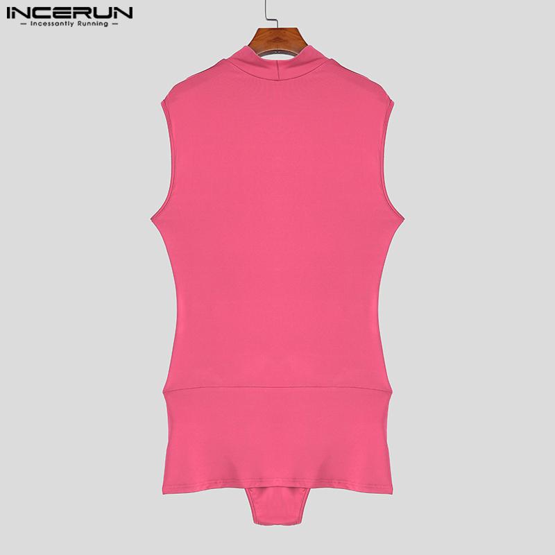 INCERUN Mens Sleeveless Hollow Cutout Fitness Briefs Bodysuit Jumpsuits
