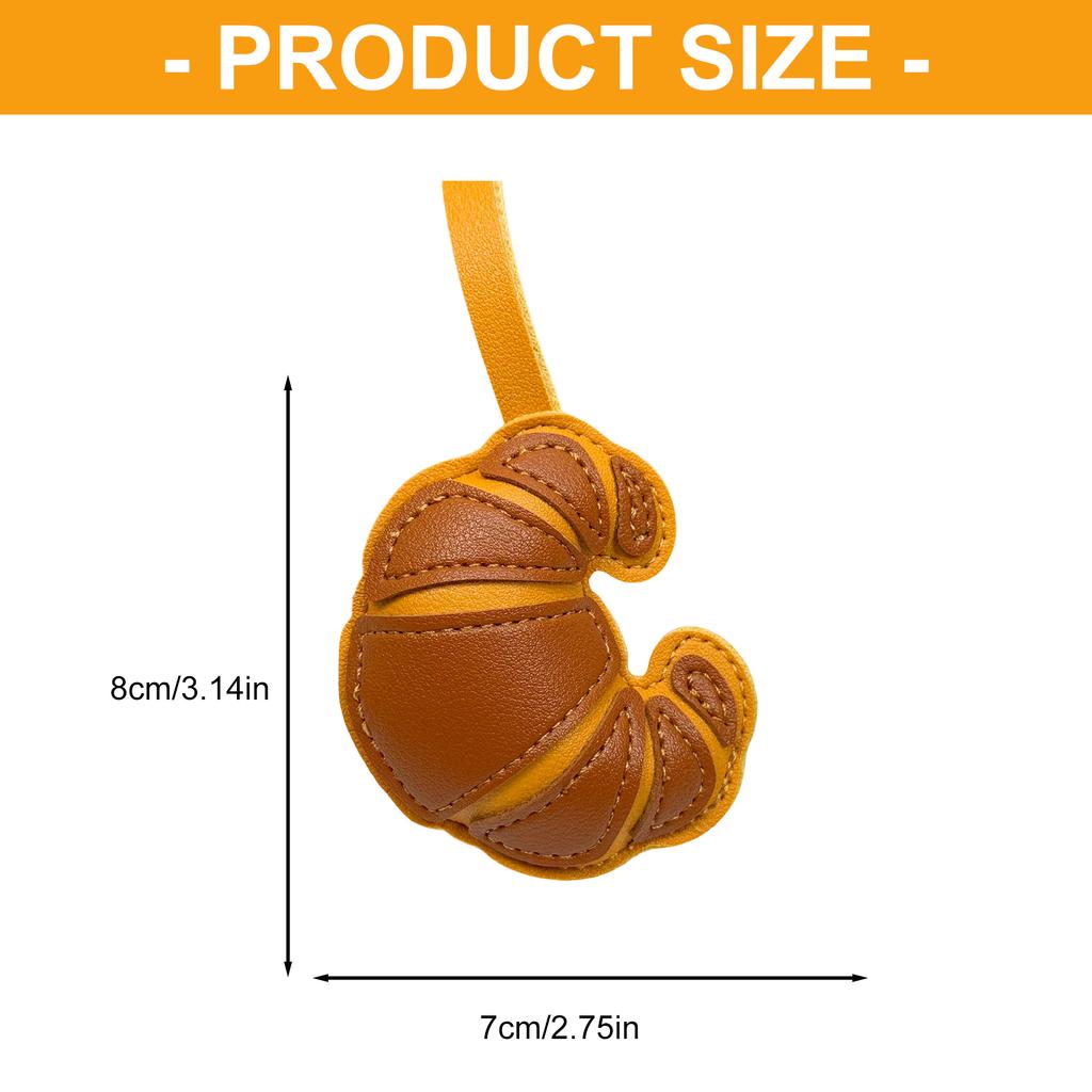 Croissant Bag Charm Pendant Aesthetic Purse Charms Aesthetic keychains Keyring for Women Backpack Purse Handbag Decors