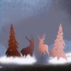 Rust Art Outdoor Christmas Decoration Set With Trees And Deer 4 Pieces