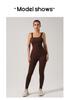 Seamless Elastic Yoga Jumpsuit Set for Women