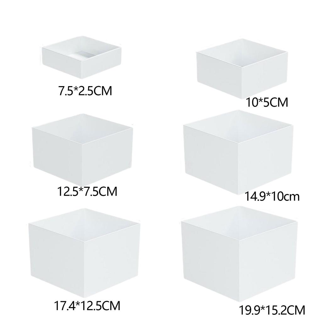 7 Pieces Buffet Riser Stackable Space Saving for Food Cupcake Small Figurine Food Riser for Buffet Table Acrylic Display Stand