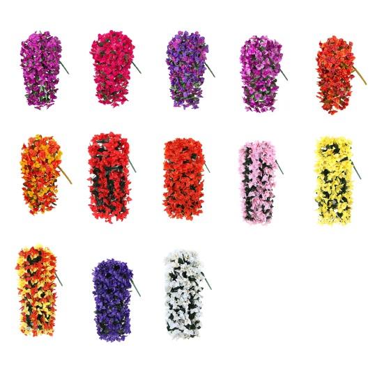 Artificial Bougainvillea Flower Faux Hanging Bougainvillea for Outside Long Trailing Vines Fake Flower for Door Porch Planter Urn Patio Balcony Decor