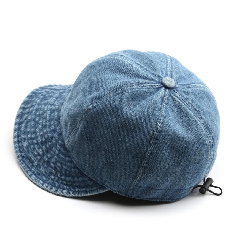 Retro Washed Denim Sun Hats For Women Fashion Wide Brim Adjustable Baseball Caps Casual Outdoor Sun Visors Hat