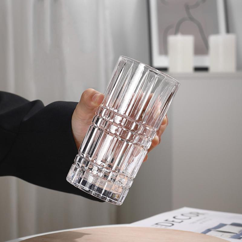 380ml Household Relief Water Cup Cold Drink Mug Creative Engraved Cocktail Glass Japanese Style Juice Tea Cups Summer Mojito Mug