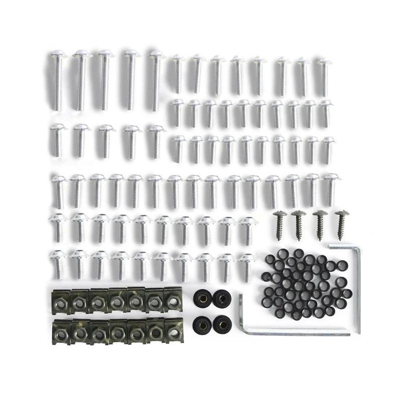 137Pcs Motorcycle Fairing Body Bolts Kit Fastener Clips Screw Nuts Aluminium For Kawasaki Suzuki Honda Yamaha  BMW Sportbikes