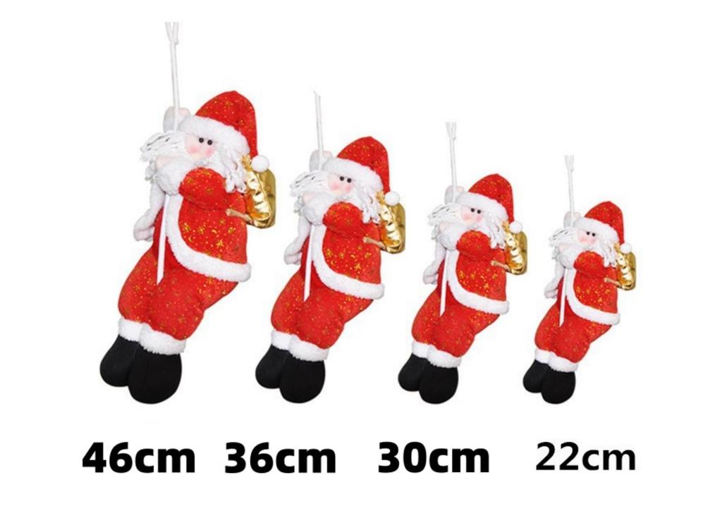 COSSA Christmas Ornament, Santa Claus Doll with Climbing Rope, Santa Ornament, Room Wall Decor (36)