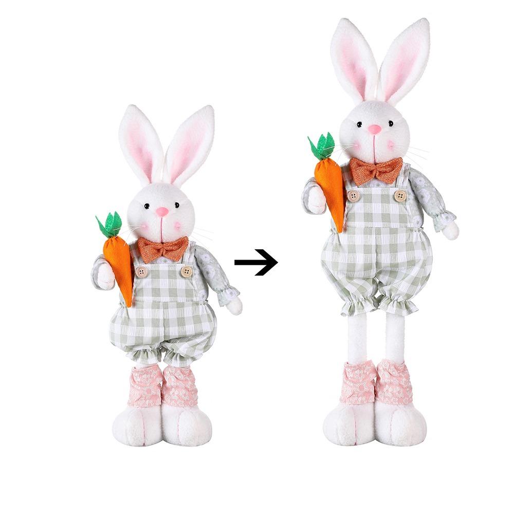 

Стоячий Пасхальный Кролик Выдвижная Кукла Милый Веселый Пасхальный Декор Украшения для Домашней Вечеринки зелёный