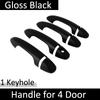 For Toyota Fortuner MK2 AN150 AN160 2015~ Luxuriou Gloss Black Outer Door Handle Cover Styling Sticker Trim Car Accessories