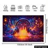 2D Colorful Headphones & Music Notes Photography Banner