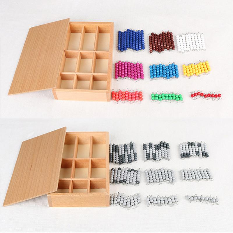 Arithmetic Beaded Mathematical Toy Montessori Black/Gray/Color Beaded Stick Boxed Mathematical Operation Learning Teaching Aids