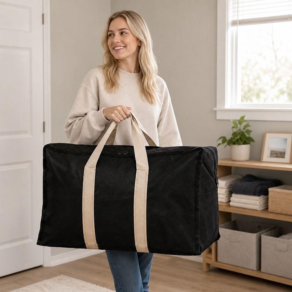 High Quality Extra Large Moving Luggage Bags 4 Sizes Black Laundry Shopping Bag Waterproof Home Storage Packing Tool