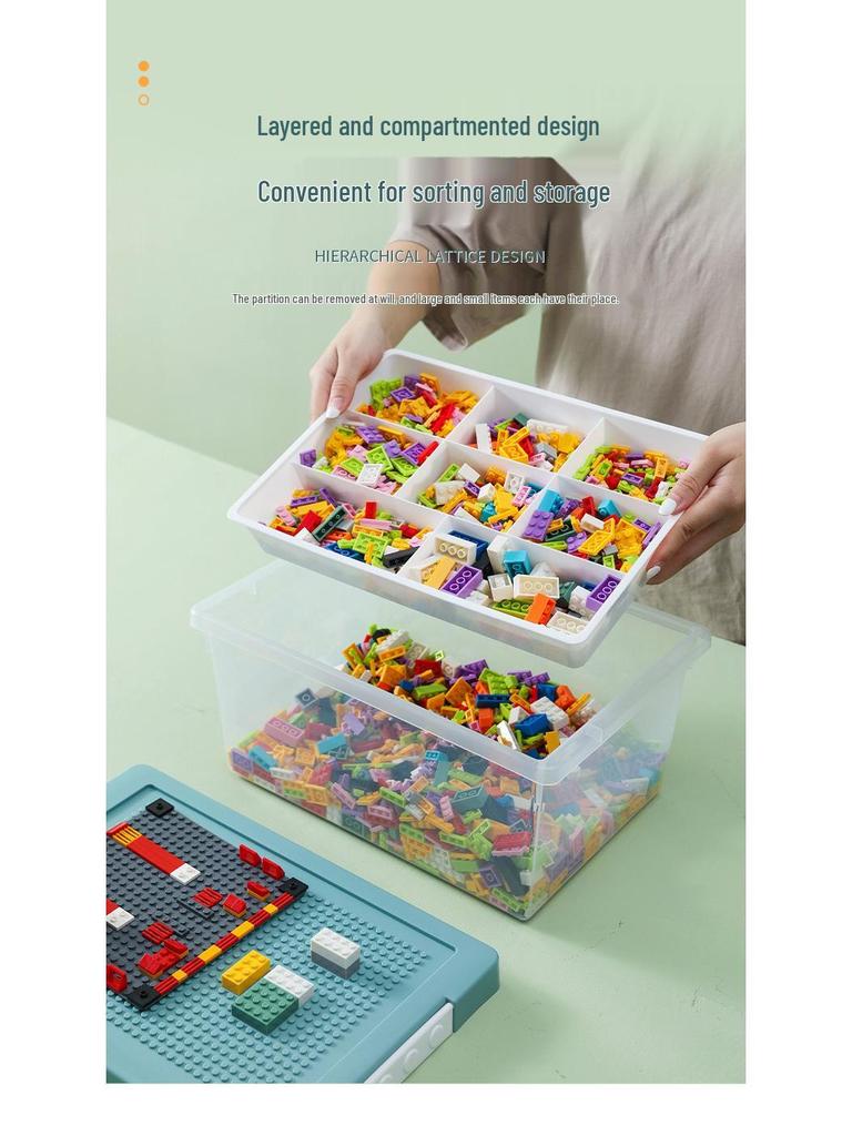 Children's Magnetic Tile Storage Box for Building Blocks & Programming Schools