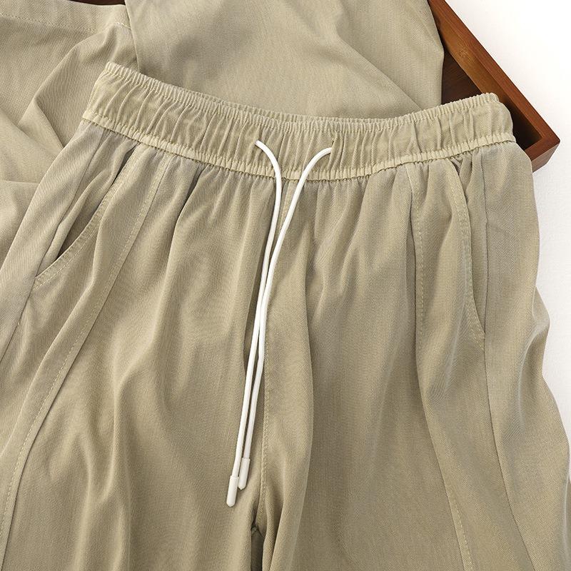 Wide-leg jeans women's summer thin new high-waisted thin straight loose drape Tencel floor-mopping pants