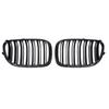 2-linjiga främre stötfångargaller njurracinggrill blanksvart för BMW F01 F02 F03 F04 740I 750I 7-serien 2009-2015 Biltillbehör