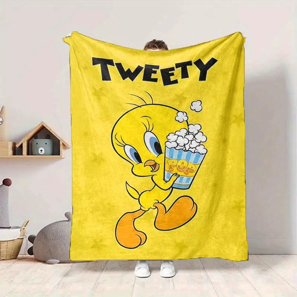 

1pc Tweety Looney Tunes Soft Skin-Friendly Flannel with Digital Printing, Various Sizes Available for Family, Friends, Birthday009 130cmx150cm