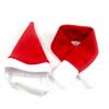 Pet Dog Christmas Scarf Hat Set Soft Santa Cosplay Neck Warmer Red Gift Xmas Pet Costumes Cat Dog Puppy Christmas Clothes