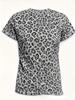 Leopard Print Women's Sportswear Round Neck Short Sleeve Summer Sweatshirt T-Shirt
