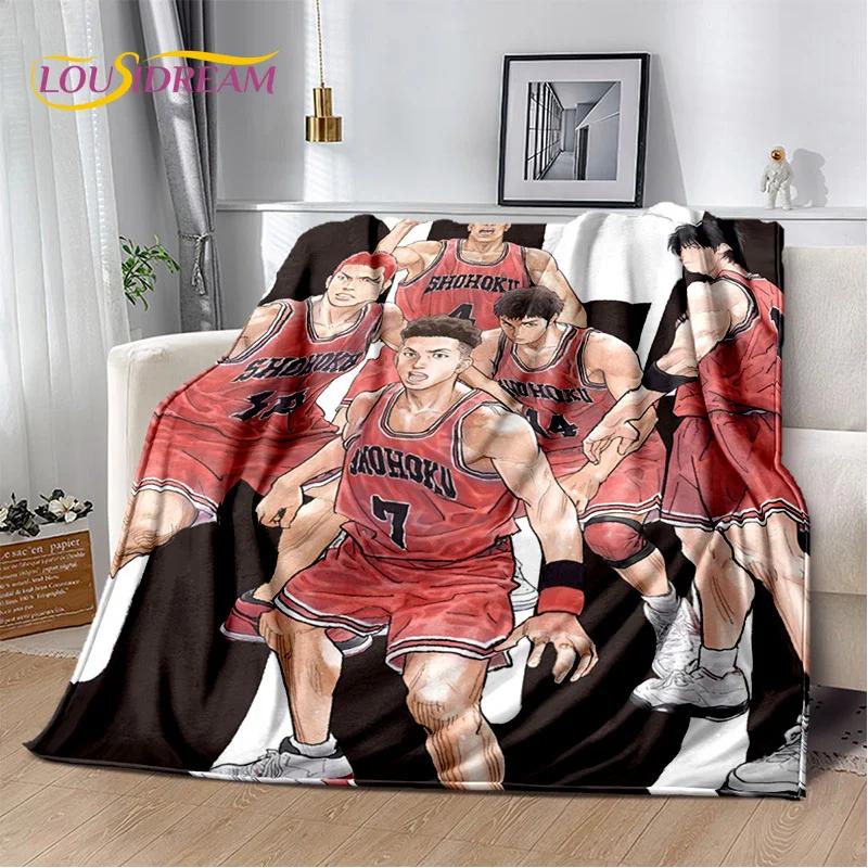 2026 New Cartoon Slam Dunk Anime Basketball Soft Blanket,Soft Throw Blanket for Home Bedroom Bed Sofa Picnic Travel Child Gift