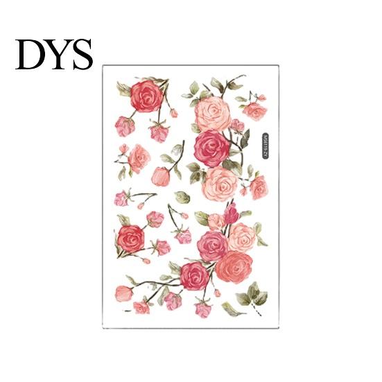 Wall Sticker Flower Colorful Mural Waterproof Self Adhesive Removable Beautify DIY Rose Decal Living Room Background Mirror Decor Art Craft