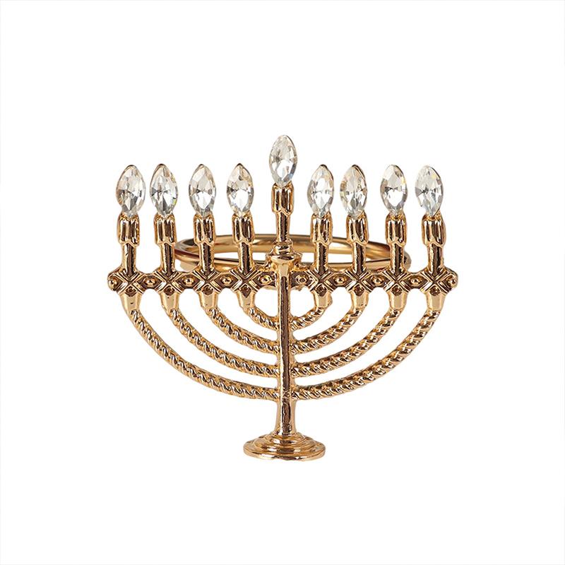 1/2 шт. подсвечник Ханука золотые пряжки для салфеток кольца для обеденного стола ханукальный фестиваль свадебные украшения вечеринки принадлежности 5.5x4cm