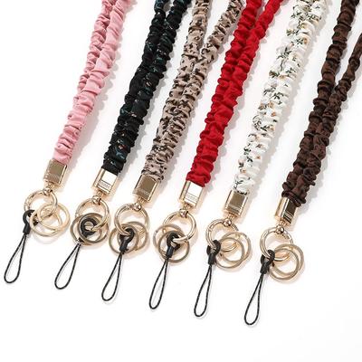 Top-Selling Ultra-Narrow Keychain Lanyard with Elastic Polyester Print for ID Cards & Phones