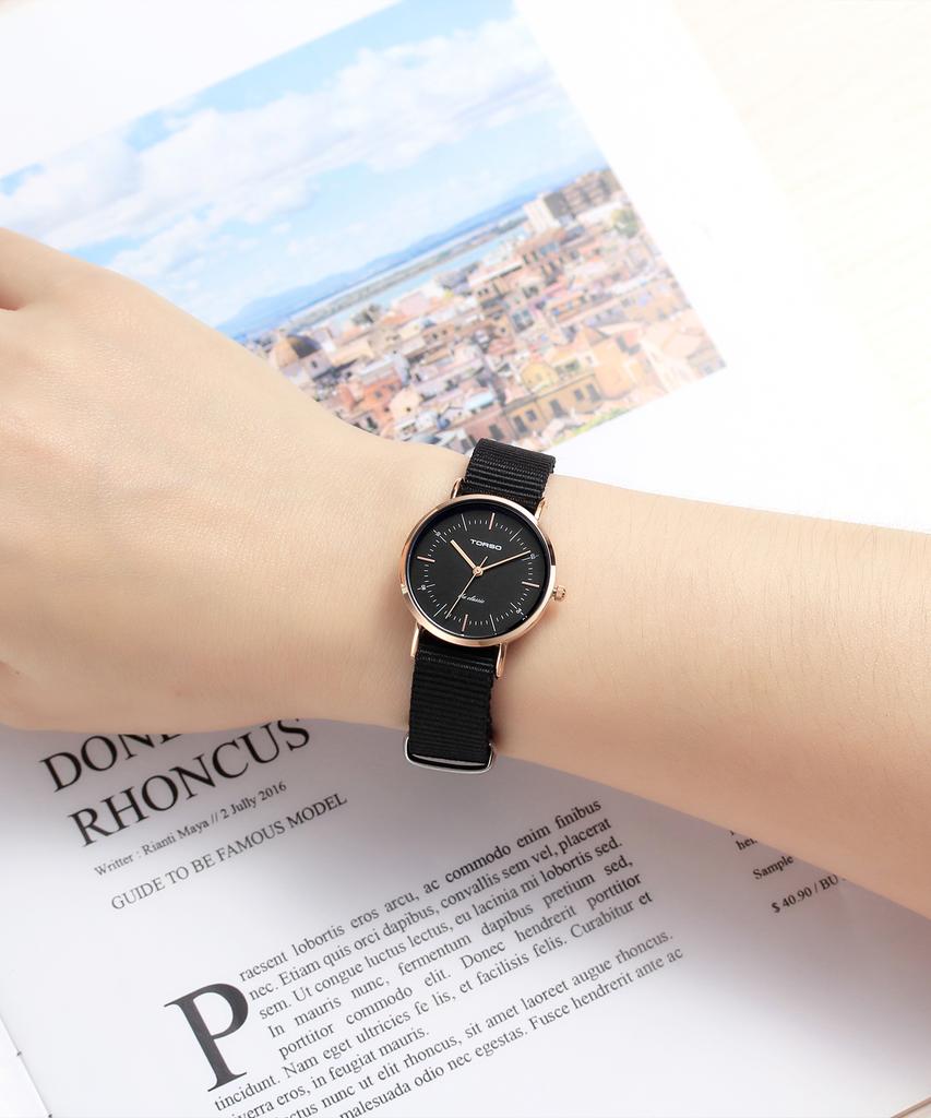 Toleuso T41F-Nato Die Klassische Quarz Damen Nato Uhr