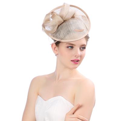 Módní svatební ženy Fascinator Mesh Hat stuhy a peří Party Hat