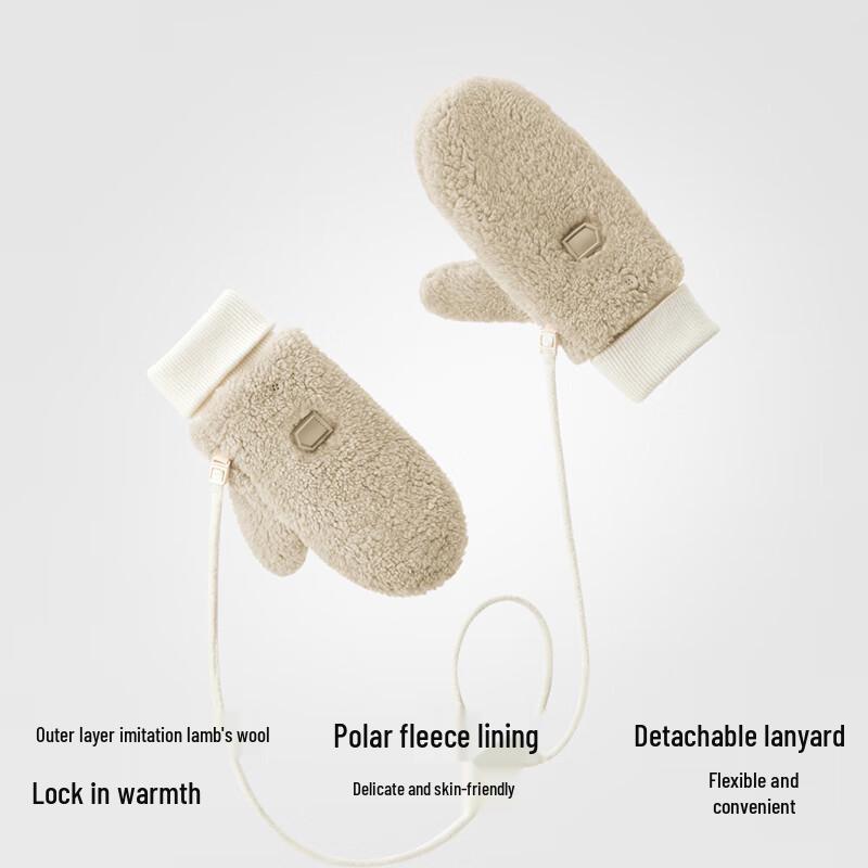 Bananain 302Go Women's Warm Half-Finger Neck-Strap Gloves
