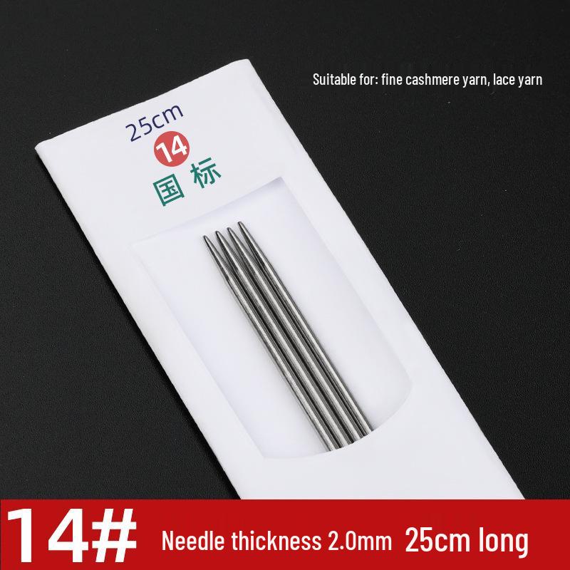 Three Swallow Stainless Steel Knitting Needles Set for Handmade Scarves and Sweaters