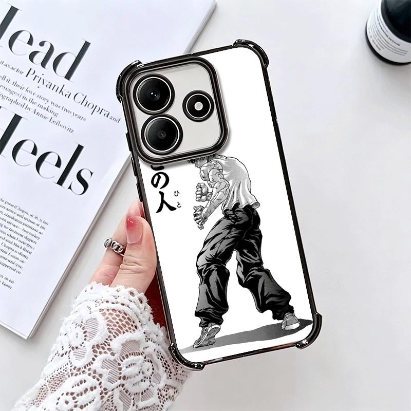 Baki the Grappler Anime Plating Phone Case For Xiaomi Redmi Note 14 15 Pro Plus 13 12 11 11S 11T 10 9S 9 5G Anti-Fall Airabag Co