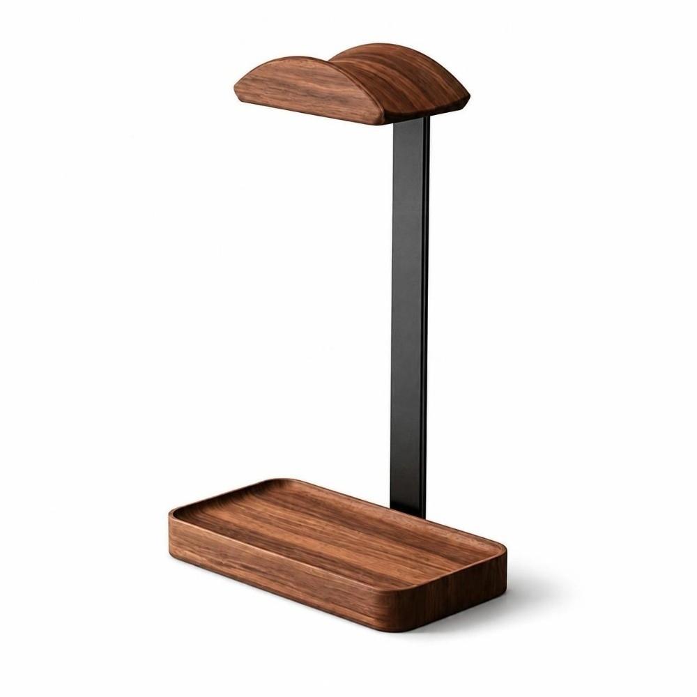 Space Saving Headphones Stand with Storage Base Desktop Bracket Display Shelf
