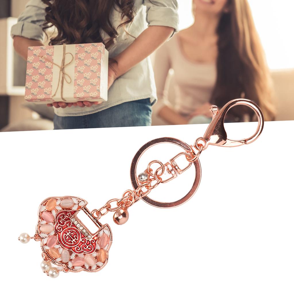 Chinese   Keychain Best  es Zinc Alloy Rhinestone Shinny Fashionable Handbag Key   for Car Decor