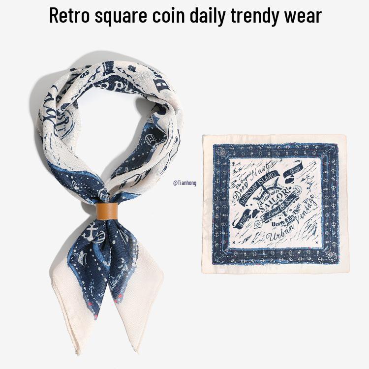 Men's Trendy Silk Bandana: Retro Headband, Neck or Waist Tie, and Pants Accessory.