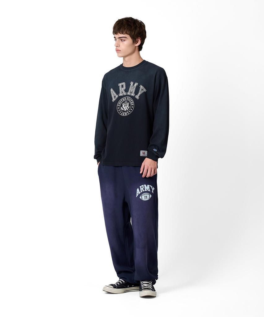 Champion Heritage Army Long Sleeve T-Shirt Dark Grey