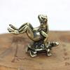 Solid Brass Moments Christmas Ornament Frog and Turtle Figurine Small House Decoration Animal Figurines Chihuahua Sculpture