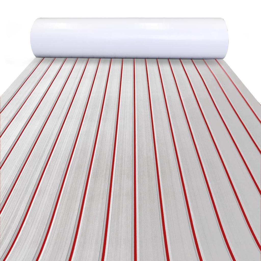 Boat Flooring Eva Foam Mat Deck Sheet Marine Yacht Teak Decking Sheet Adhesive Carpet Decking Pad Anti-Skid 2400x450x6MM