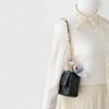 New Fashion Brand Woman Handbag Accessory Chains Detachable Floral Print Gold Silver Metal Silk Shoulder Strap Women DIY Chain Bag Handles