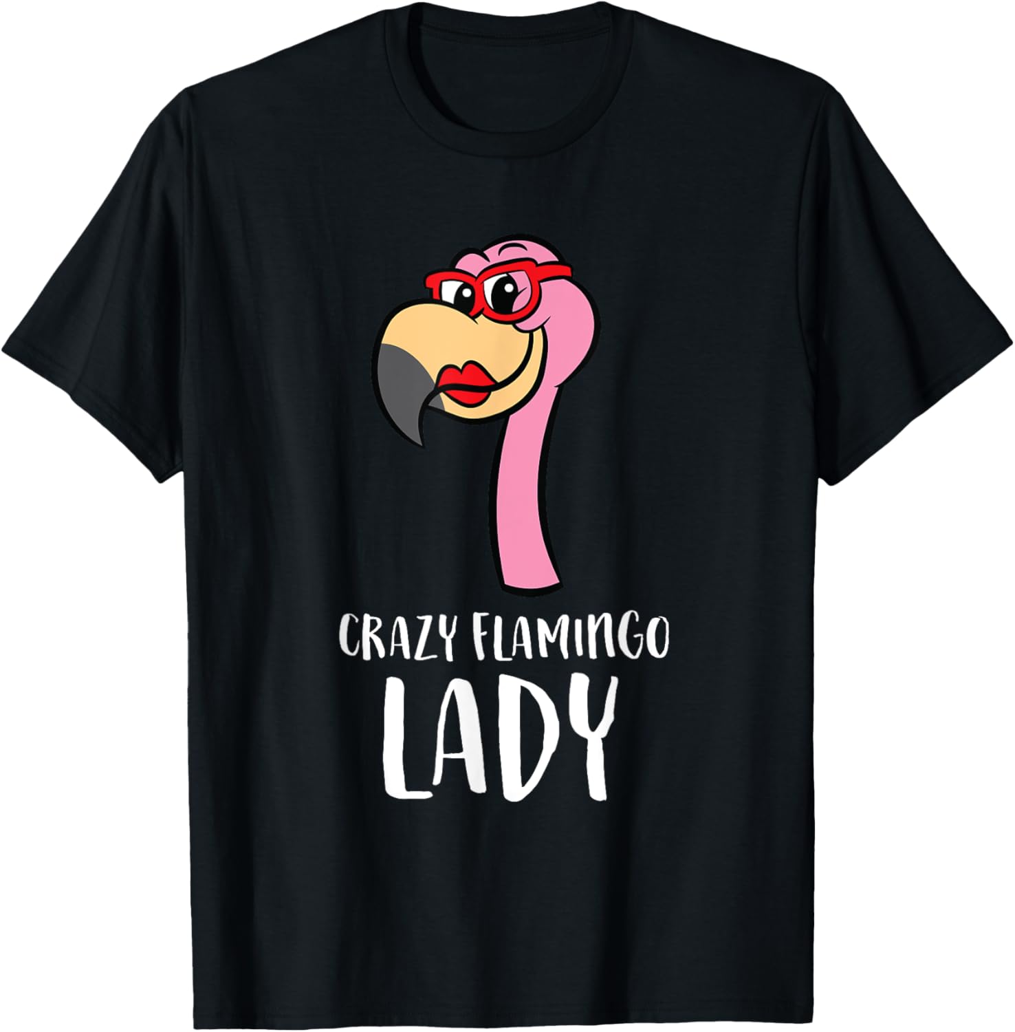 Crazy Flamingo Lady Cute Flamingo TShirt Kawayi Harajuku Vintage T Shirt Funny Shirt Women Summer Streetwear Tops Clothing S